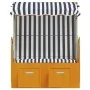 Strandkorb Strandkorb Baldachin Kunstrattan Holz weiß blau von vidaXL, Liegen - Ref: Foro24-318655, Preis: 206,16 €, Rabatt: %