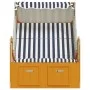 Beach chair Strandkorb canopy synthetic rattan wood white blue by vidaXL, Loungers - Ref: Foro24-318655, Price: 206,16 €, Dis...