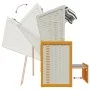 Silla playa Strandkorb dosel ratán sintético madera blanco azul de vidaXL, Tumbonas - Ref: Foro24-318655, Precio: 206,39 €, D...