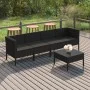 5-teiliges Gartenmöbel-Set und schwarze synthetische Rattankissen von vidaXL, Gartensets - Ref: Foro24-3094337, Preis: 380,15...