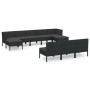 Gartenmöbel-Set 10 Stück schwarze synthetische Rattankissen von vidaXL, Gartensets - Ref: Foro24-3094569, Preis: 692,02 €, Ra...