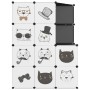 Children's cube shelf with 10 black PP compartments by vidaXL, Shoe racks and shoe organizers - Ref: Foro24-340582, Price: 66...