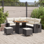 Conjunto de Sofás de Jardín de 8 Piezas con Cojines en Negro de Poliratán de de , Sofás de exterior - Ref: Foro24-3363690, Pr...