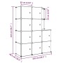 Children's cube shelf with 10 black PP compartments by vidaXL, Shoe racks and shoe organizers - Ref: Foro24-340582, Price: 66...