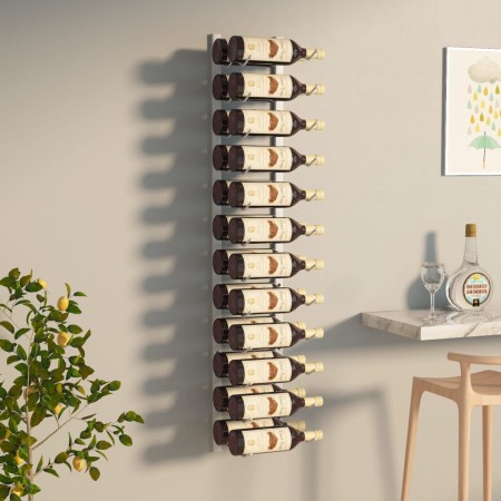 Wall wine rack for 24 white iron bottles by vidaXL, Wine racks - Ref: Foro24-340883, Price: 48,92 €, Discount: %