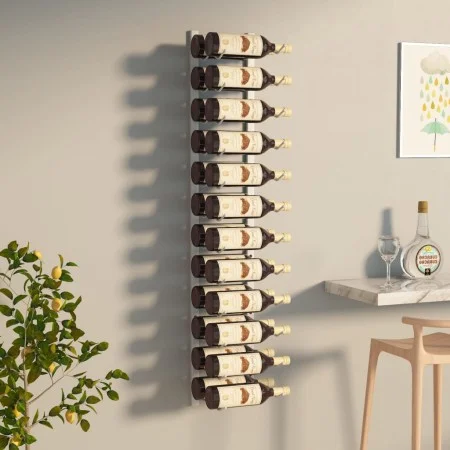 Wall wine rack for 24 white iron bottles by vidaXL, Wine racks - Ref: Foro24-340883, Price: 48,09 €, Discount: %