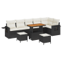 Conjunto de Sofá de Jardín de 9 Piezas con Cojines Negro Poliratán Acacia de , Sofás de exterior - Ref: Foro24-3363715, Preci...