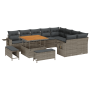 Conjunto de Sofá de Jardín de 12 Piezas con Cojines Gris Poliratán Acacia de , Sofás de exterior - Ref: Foro24-3363728, Preci...