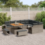 Conjunto de Sofá de Jardín de 12 Piezas con Cojines Gris Poliratán Acacia de , Sofás de exterior - Ref: Foro24-3363728, Preci...