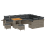 Conjunto de Sofá de Jardín de 12 piezas con cojines, Gris, Poliratán, Acacia de , Sofás de exterior - Ref: Foro24-3363733, Pr...