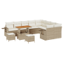 Set de Sofá de Jardín de 12 Piezas con Cojines Beige de Poliratán Acacia de , Sofás de exterior - Ref: Foro24-3363736, Precio...