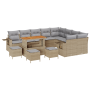 Juego de Sofá de Jardín de 13 Piezas con Cojines Beige Poliratán Acacia de , Sofás de exterior - Ref: Foro24-3363742, Precio:...