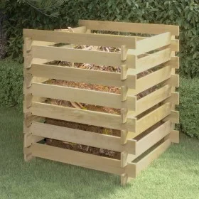 Compostador de listones madera pino impregnada 90x90x90 cm de vidaXL, Compostadores - Ref: Foro24-318377, Precio: 54,24 €, De...