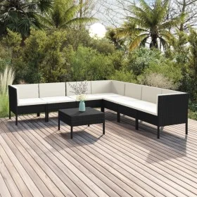 8-piece garden furniture set and black synthetic rattan cushions by vidaXL, Garden sets - Ref: Foro24-3094456, Price: 627,72 ...