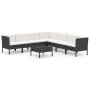 8-teiliges Gartenmöbel-Set und schwarze synthetische Rattankissen von vidaXL, Gartensets - Ref: Foro24-3094456, Preis: 627,72...