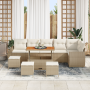 Juego de Sofás de Jardín de 10 Piezas con Cojines Beige Poliratán Acacia de , Sofás de exterior - Ref: Foro24-3363851, Precio...