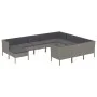 11-teiliges Gartenmöbel-Set und graue synthetische Rattankissen von vidaXL, Gartensets - Ref: Foro24-3094510, Preis: 908,29 €...