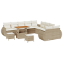 Conjunto de Sofá de Jardín de 13 Piezas con Cojines Beige de Ratán Polimérico | Foro24.es | Tu tienda online para hogar, jardín y más Foro24.es