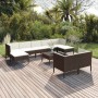 Gartenmöbel Set 10 Stück und Kissen braun synthetisches Rattan von vidaXL, Gartensets - Ref: Foro24-3094575, Preis: 733,37 €,...