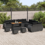 Conjunto de sofá de jardín de 14 piezas con cojines Negro Poliratán Acacia | Foro24.es | Tu tienda online para hogar, jardín y más Foro24.es