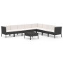 9-teiliges Gartenmöbel-Set und schwarze synthetische Rattankissen von vidaXL, Gartensets - Ref: Foro24-3094460, Preis: 787,11...