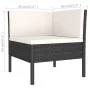 9-teiliges Gartenmöbel-Set und schwarze synthetische Rattankissen von vidaXL, Gartensets - Ref: Foro24-3094460, Preis: 801,02...