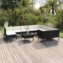 Gartenmöbelset 11-teilig und schwarze synthetische Rattankissen von vidaXL, Gartensets - Ref: Foro24-3094504, Preis: 952,46 €...