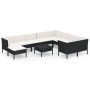 Gartenmöbelset 11-teilig und schwarze synthetische Rattankissen von vidaXL, Gartensets - Ref: Foro24-3094504, Preis: 951,14 €...