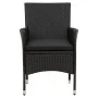Garten-Essgruppe 7-teilig aus schwarzem synthetischem Rattan von vidaXL, Gartensets - Ref: Foro24-3094868, Preis: 524,93 €, R...
