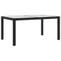 Garden dining set 7 pieces black synthetic rattan by vidaXL, Garden sets - Ref: Foro24-3094868, Price: 524,93 €, Discount: %