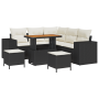 Conjunto de Sofá de Jardín de 8 Piezas con Cojines Negro Ratán de , Sofás de exterior - Ref: Foro24-3363955, Precio: 520,45 €...