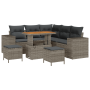 Juego de Sofás de Jardín de 8 Piezas con Almohadas Gris Poliratán Acacia de , Sofás de exterior - Ref: Foro24-3363958, Precio...