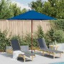 Sombrilla de jardín con palo de madera azul 150x200 cm