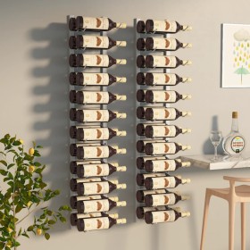 Wand-Weinregal für 24 Flaschen, 2 Einheiten, weißes Eisen von vidaXL, Weinregale - Ref: Foro24-340885, Preis: 92,34 €, Rabatt: %