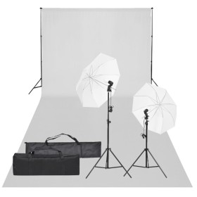 Fotostudio-Set mit Beleuchtungsset und Hintergrund von vidaXL, Blitze und Studiobeleuchtung - Ref: Foro24-3094641, Preis: 150...