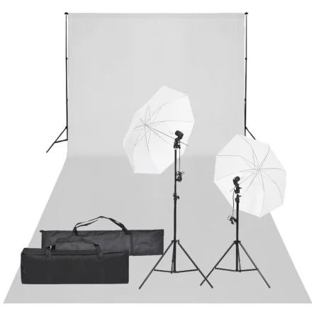 Photo studio kit with lighting set and background by vidaXL, Flashes and studio lighting - Ref: Foro24-3094641, Price: 145,07...