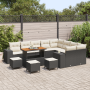 Conjunto de Sofás de Jardín de 13 Piezas con Cojines Poliratán Negro Acacia de , Sofás de exterior - Ref: Foro24-3364000, Pre...