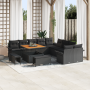 Juego de Sofá de Jardín de 13 Piezas con Cojines Negro Poliratán Acacia de , Sofás de exterior - Ref: Foro24-3364134, Precio:...