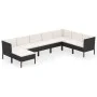 8-piece garden furniture set and black synthetic rattan cushions by vidaXL, Garden sets - Ref: Foro24-3094420, Price: 756,15 ...