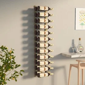 Wall-mounted wine rack for 24 bottles, made of golden iron. by vidaXL, Wine racks - Ref: Foro24-340884, Price: 49,14 €, Disco...
