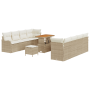 Juego de Sofás de Jardín de 11 piezas con cojines Beige Poliratán Acacia de , Sofás de exterior - Ref: Foro24-3364191, Precio...