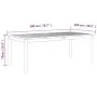 Solid acacia wood garden table in gray, 200x100x75 cm by vidaXL, Garden tables - Ref: Foro24-318745, Price: 307,51 €, Discoun...