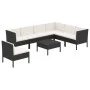 8-teiliges Gartenmöbel-Set und schwarze synthetische Rattankissen von vidaXL, Gartensets - Ref: Foro24-3094440, Preis: 627,72...