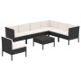 8-teiliges Gartenmöbel-Set und schwarze synthetische Rattankissen von vidaXL, Gartensets - Ref: Foro24-3094440, Preis: 770,54...