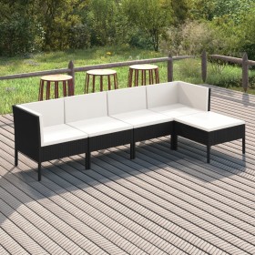 5-piece garden furniture set and black synthetic rattan cushions by vidaXL, Garden sets - Ref: Foro24-3094380, Price: 432,67 ...