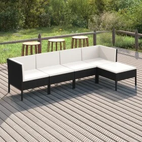 5-piece garden furniture set and black synthetic rattan cushions by vidaXL, Garden sets - Ref: Foro24-3094380, Price: 423,72 ...
