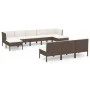Garden furniture set 10 pieces with brown synthetic rattan cushions by vidaXL, Garden sets - Ref: Foro24-3094567, Price: 738,...