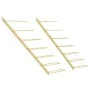 Wall-mounted wine rack for 7 bottles, 2 units, gold metal. by vidaXL, Wine racks - Ref: Foro24-340899, Price: 64,02 €, Discou...