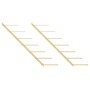 Wall-mounted wine rack for 7 bottles, 2 units, gold metal. by vidaXL, Wine racks - Ref: Foro24-340899, Price: 65,22 €, Discou...