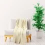 Cream polyester blanket 200x240 cm by vidaXL, Blankets - Ref: Foro24-136271, Price: 33,47 €, Discount: %